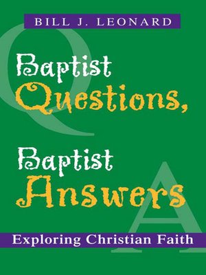 cover image of Baptist Questions, Baptist Answers
